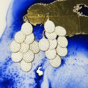 White and gold earrings